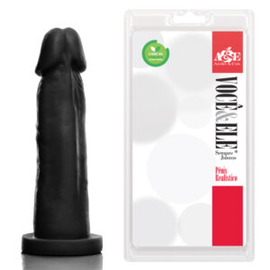 PÊNIS REALÍSTICO PRÓTESE 8 PRETO - SEXSHOP