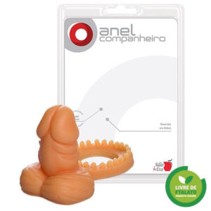 Anel Peniano com Mini Plug de penetração anal Pele - Sexshop