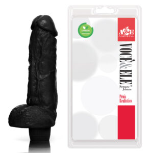 Pênis Realistico Kong com Vibrador Preto - Sexshop