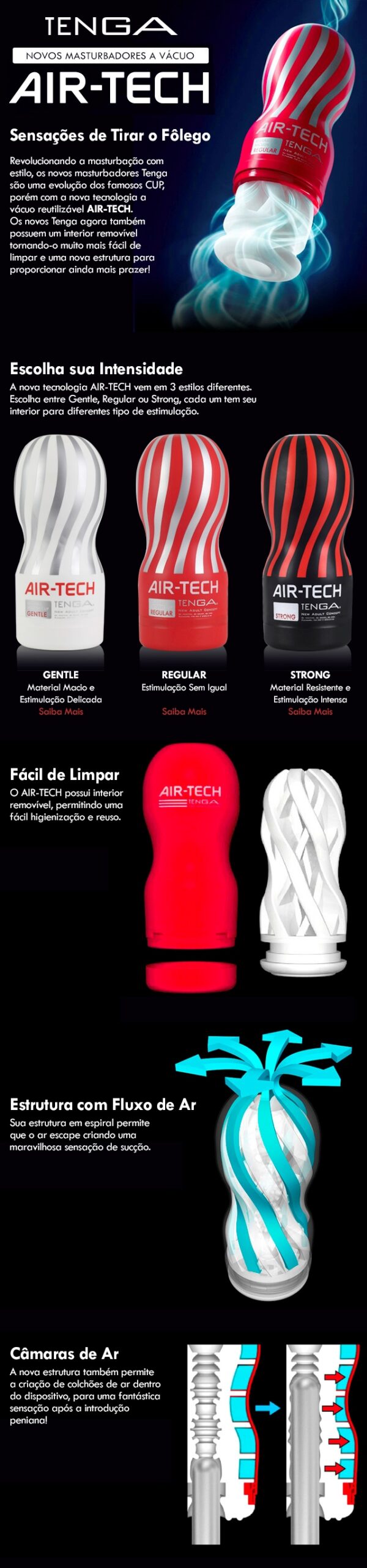 Masturbador Tenga RED Air-Tech - Regular - Sexshop