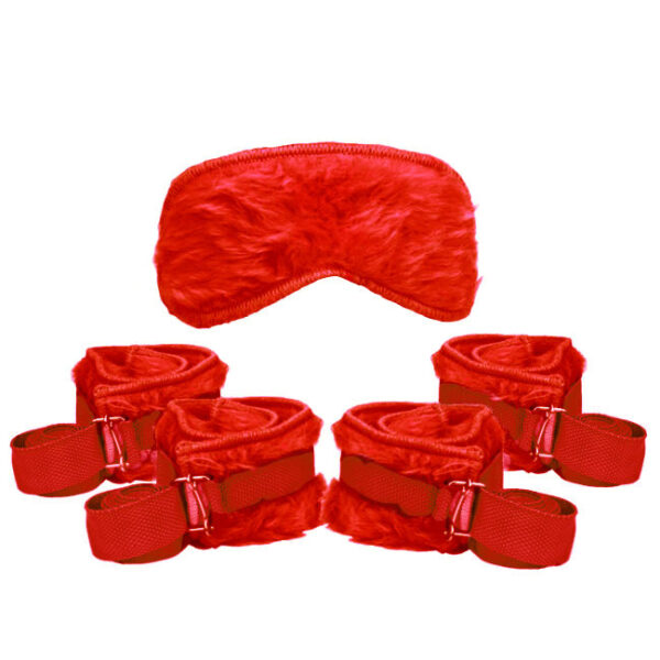 Kit Bondage 4 amarras Vermelho - Revelle - Sex shop