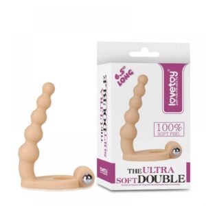 Anel Companheiro com 10 Modos de Vibração e 5 Nódulos Escalonados - LOVETOY THE ULTRA SOFT DOUBLE - Sex shop