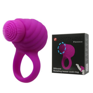 Anel Peniano com Estimulador Rotativo com 3 Modos de Vibração - PRETTY LOVE Florence - Sexshop