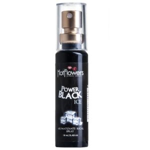 Aromatizante Bucal Power Black Ice Spray 18ml Hot Flowers - Sexshop