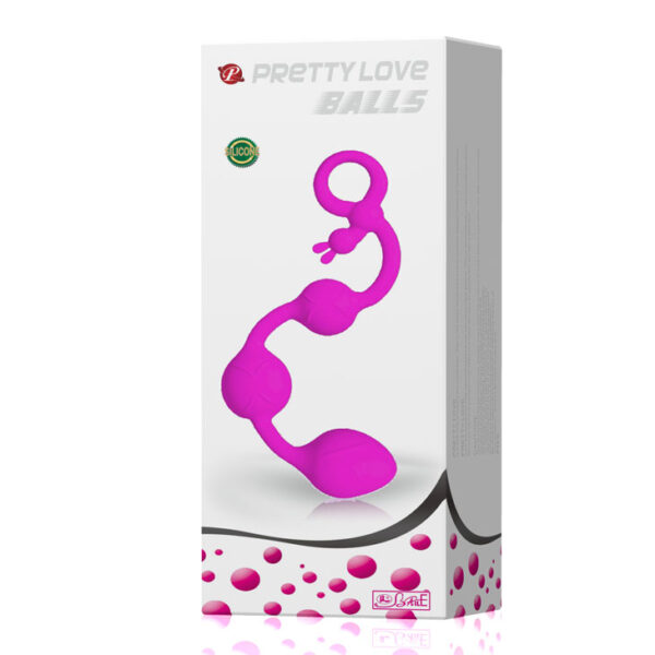 Plug Anal 3 Esferas em Silicone triplo Pretty Love BALLS - Sexshop