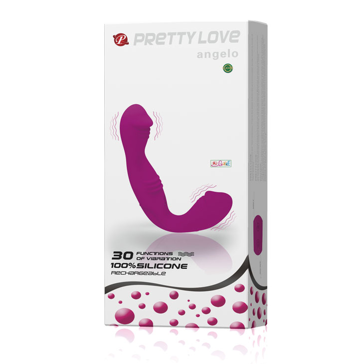 Vibrador E Estimulador Silicone Duplo Recarregável PRETTY LOVE ANGELO - Sexshop