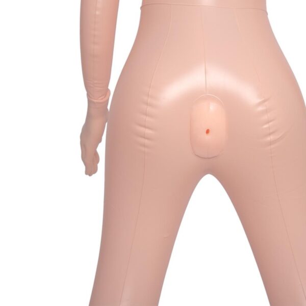 Boneco inflável Rosto 3D com pênis realístico e vibração - Sexshop