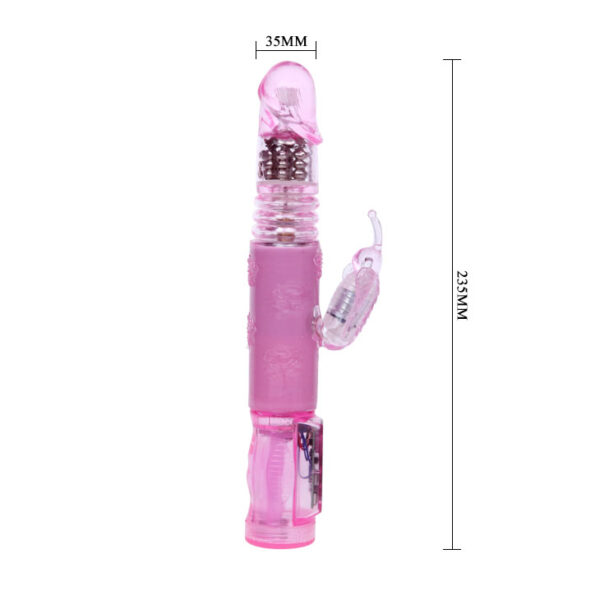 Vibrador Rotativo Rabbit Vai e Vem Butterfly Dance - Pretty Love - Sexshop