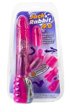 Vibrador Jack Rabbit 4.0 - Vibrador Rotativo e 4 Acessórios - Sexshop