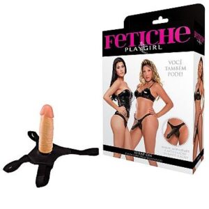 Strap On - cinta com pênis realístico - Pele 14,5x4cm - Sexshop