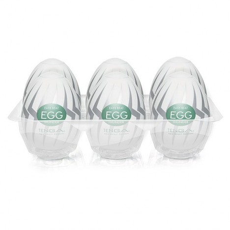 Caixa com 6 Masturbadores Tenga Egg - THUNDER - Sexshop