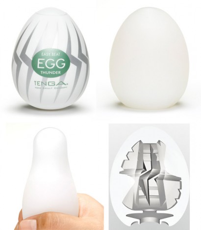 Caixa com 6 Masturbadores Tenga Egg - THUNDER - Sexshop