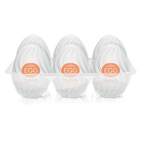Caixa com 6 Masturbadores Tenga Egg - Twister - Sexshop