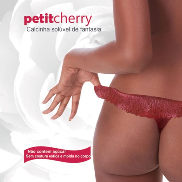 Calcinha Comestível Solúvel Morango Flow Pak PetitCherry - Sexshop