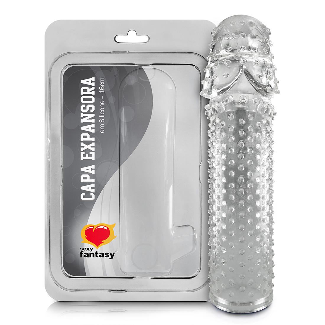 Capa Peniana Sensor Extensora 16cm em Silicone SexyFantasy - Sexshop