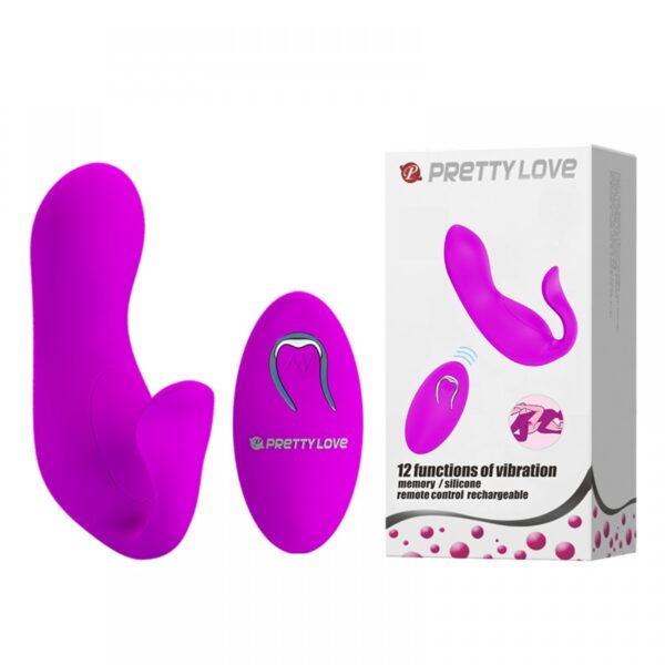Vibrador para Casal Ponto G com 12 Modos de Vibração e Controle Wireless - PRETTY LOVE TYLER - Sex shop