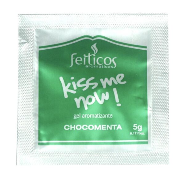 Sachê Gel Comestível HOT Kiss me Now 5gr Chocomenta - Sexshop-0