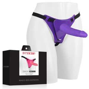 Cinta com Pênis Strap On Vinil Adjust Completa Lilás - Sexshop