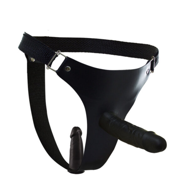 Cinta com Pênis Duplo Preto FEMALE HARNESS - Sexshop