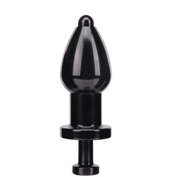 Plug Anal com Tunel e trava - HARD METAL COR Preto - Sexy shop