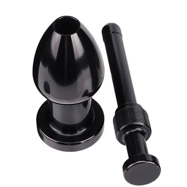 Plug Anal com Tunel e trava - HARD METAL COR Preto - Sexy shop