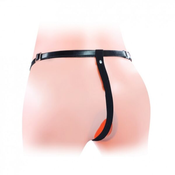 Capa Peniana Oca 15 cm Dupla com Cinta Ajustável - LOVE TOY UNISEX HOLLOW - Sexshop