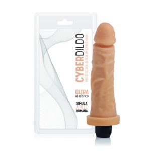 Pênis em Cyber Skin - Friday - 17x3,5 cm com Vibrador Multivelocidade a Prova d´água - Sex shop