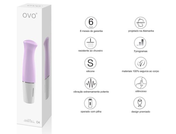 Vibrador, D4 - Rose - OVO LifeStyle - Sex shop