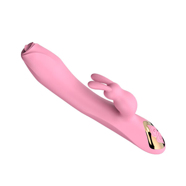 Vibrador Ponta de linguá com Aquecimento Estilo Rabbit em Silicone Cirúrgico - DIBE