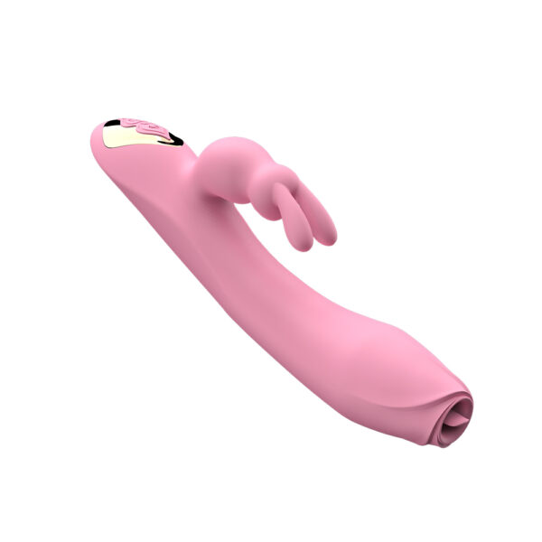 Vibrador Ponta de linguá com Aquecimento Estilo Rabbit em Silicone Cirúrgico - DIBE