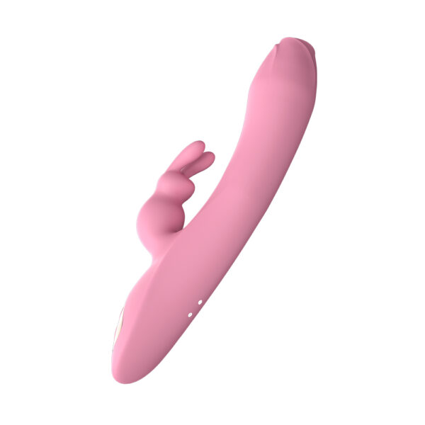 Vibrador Ponta de linguá com Aquecimento Estilo Rabbit em Silicone Cirúrgico - DIBE