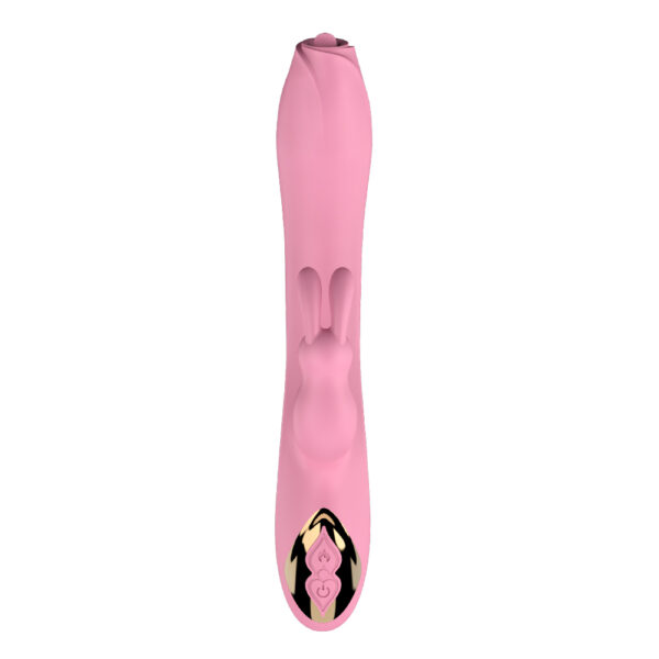 Vibrador Ponta de linguá com Aquecimento Estilo Rabbit em Silicone Cirúrgico - DIBE