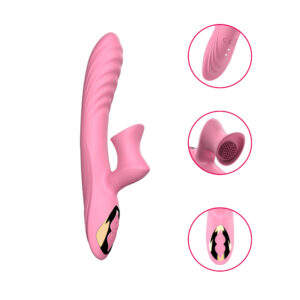 Vibrador Recarregável ao Estilo Rabbit em Silicone Cirúrgico com 7 Níveis de Rotação - Dibe