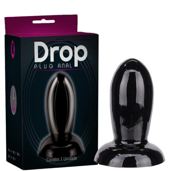 Plug anal Bolinha 9x3,2cm preto - Sexy shop