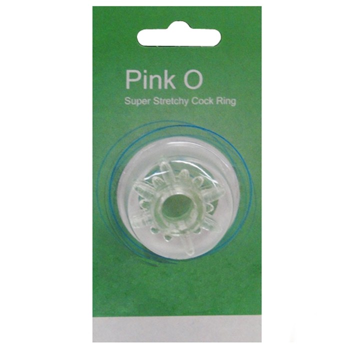 Anel peniano massageador Transparente - PINK O - Sexyshop
