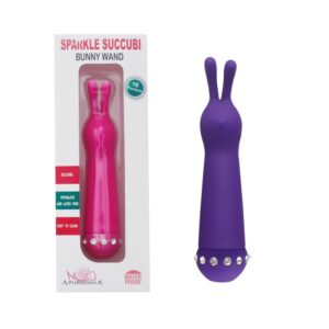 Estimulador Feminino em Formato de Coelho com 10 Modos de Vibração - APHRODISIA BUNNY WAND - Sexshop