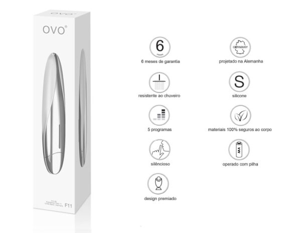 Vibrador, F11 - White - OVO LifeStyle - Sex shop