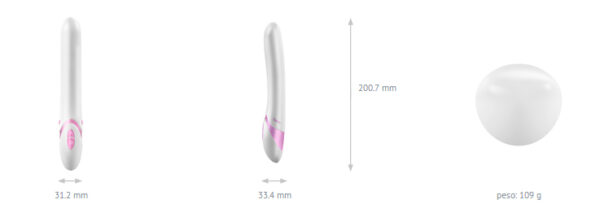 Vibrador Luxo F8 - White Pink - OVO LifeStyle - Sex shop