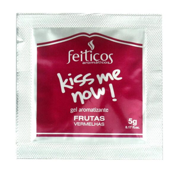 Sachê Gel Comestível HOT Kiss me Now 5gr Frutas Vermelhas - Sexshop-0