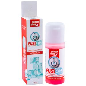 Fusion Vibrador liquido Comestível MORANGO 12ml Pepper Blend - Sex shop