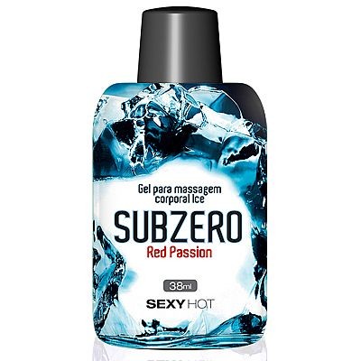 Gel para massagem beijável SUBZERO - Red Passion - Sexshop