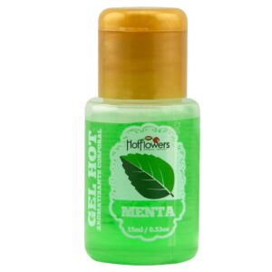 Gel Quente Aromatizante Menta 15ml HotFlowers - Sex shop