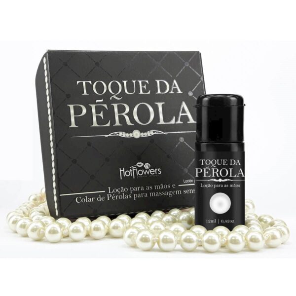 Toque de Pérola loção e Colar de pérolas para massagem Sensual HotFlowes - Sexshop