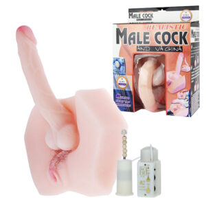 Hermafrodita Male Cock - Pênis e Vagina em CyberSkin com Vibrador - Sexshop