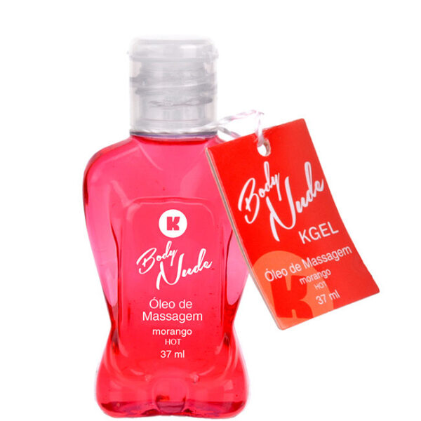 Óleo de Massagem Body Nudes Kgel Hot Morango 37ml - Sexshop