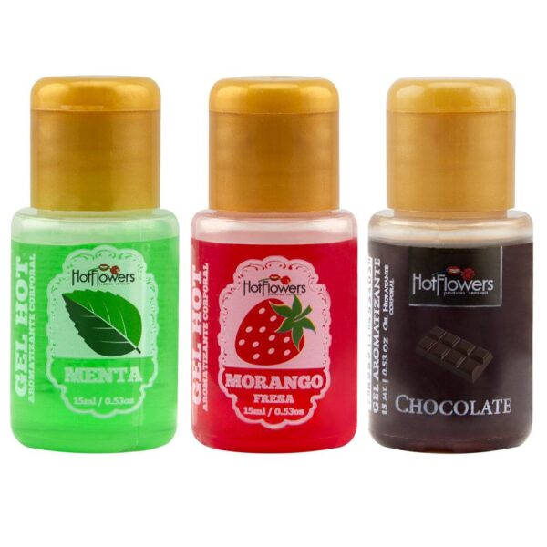 Gel Quente Aromatizante Chocolate 15ml HotFlowers - Sex shop