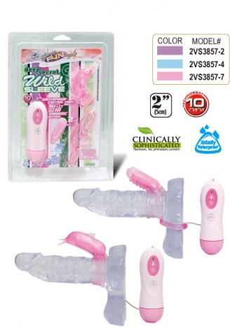 Kit com anéis peniano e cápsula vibratória 10 velocidades - DEEP SECRET WILD SLEEVE - NANMA - Sexshop