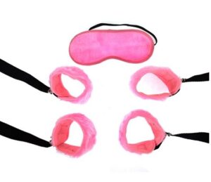 Kit para bondage feito de pelúcia Rosa Ktoy - Sexshop