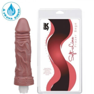 Pênis com Vibrador GROSSO 23,5X6CM Marrom - Sexy shop