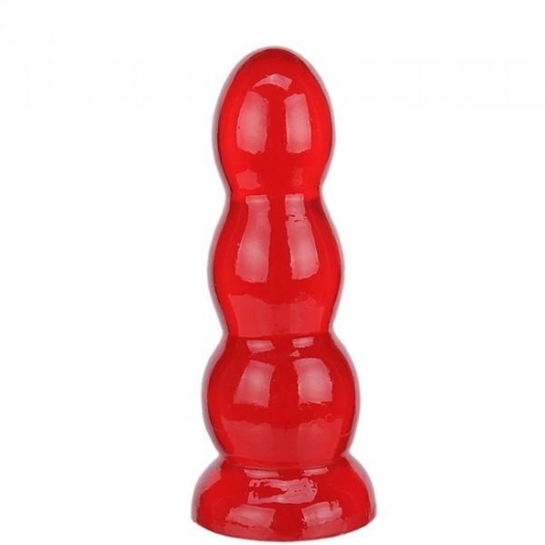 Plug para penetração anal Vermelho feito 16 x 4,5 Cm - Sexshop